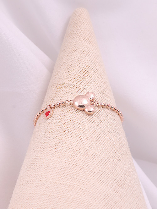 14K 18K 마우스 하트 아기 볼팔찌