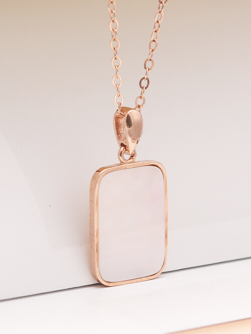 14K 18K 데이안 모던 스퀘어 자개 오닉스 펜던트 (체인별도상품)