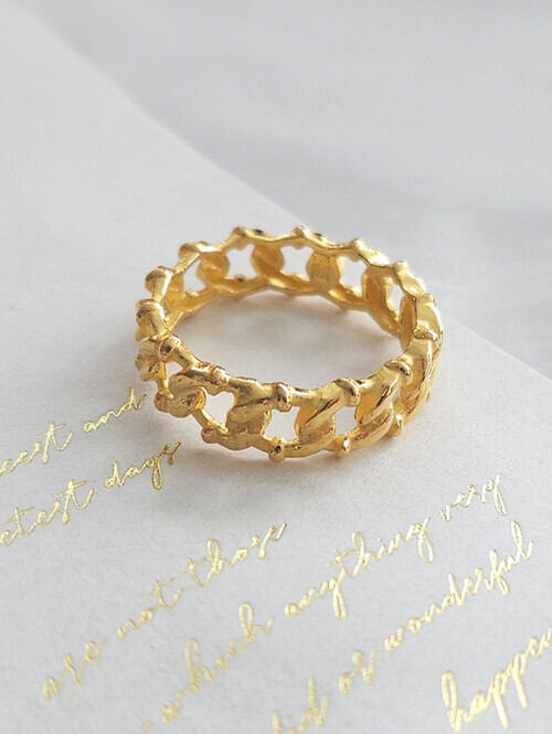 24K 순금 3.75g 입체라운드 체인반지