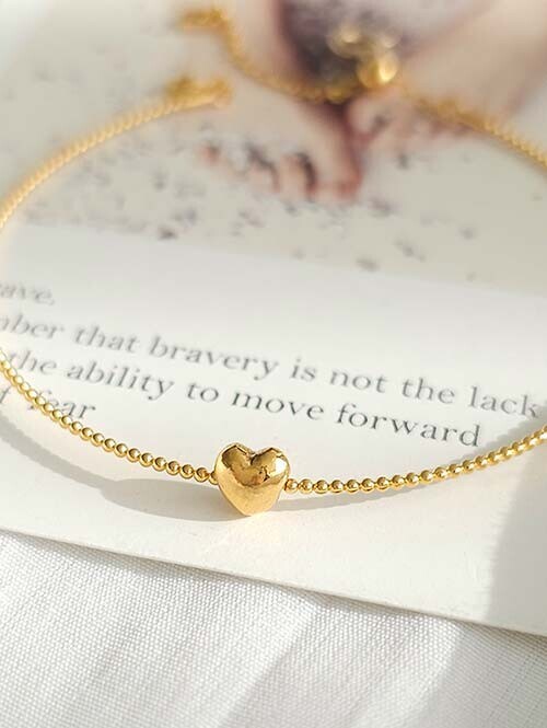 24K 순금 1.875g 미니하트 뱅글 볼 텐션팔찌(+18K SR장식)