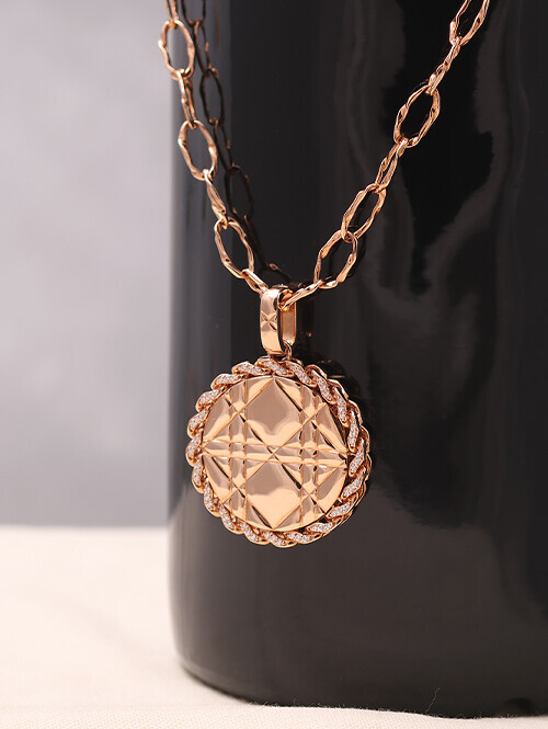 14K 18K  가나슈 엠보써클 볼드 펜던트 (체인별도상품)