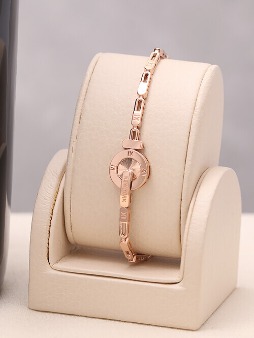 14K 18K 타임클락 로마써클 컷팅 팔찌