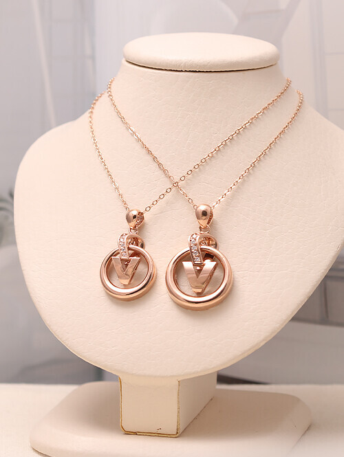 14K 18K 벤쵸 V 써클 펜던트 (소 사이즈)(체인별도상품)