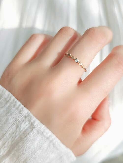 14K 18K 슬레잇 헥사곤 큐빅반지