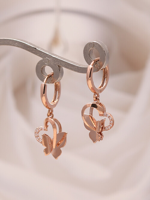 14K 18K 세뇨 하트 러브링 나비 귀걸이