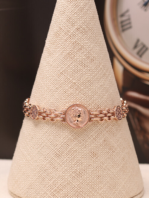 14K 18K 시셀럽 꼬냑큐빅 여왕님 시계체인 팔찌