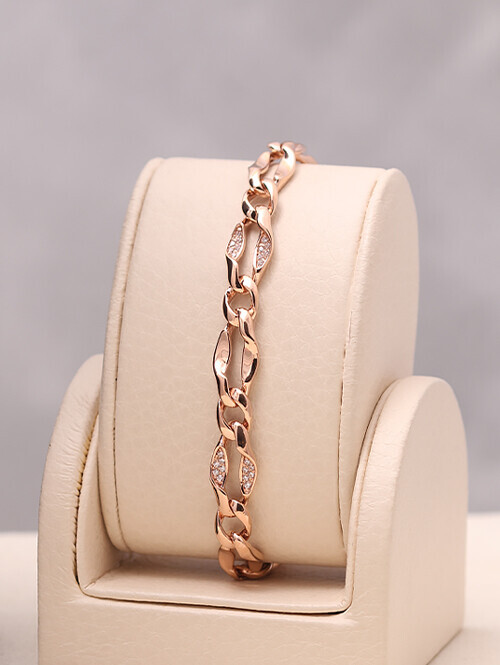 14K 18K 에어 트위스트 찰랑체인 팔찌