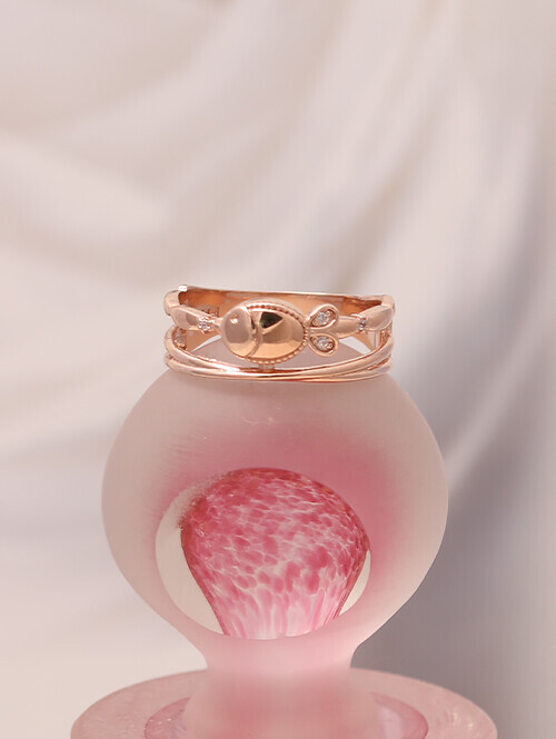 14K 18K 음파물고기 두줄 피쉬반지