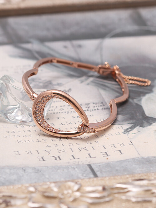 14K 18K 빅라운드 반뱅글 스틱팔찌