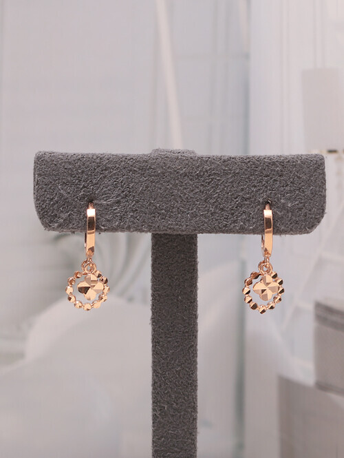 14K 18K 리스블링 컷팅 클로버 귀걸이