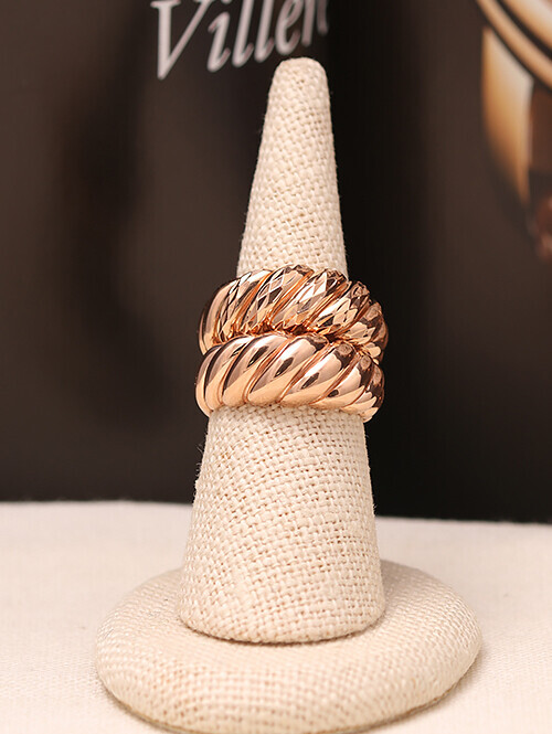 14K 18K 솔티 꽈배기 볼드 링반지 (민자/컷팅)