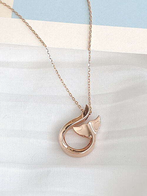 14K 18K 웨일테일 고래꼬리 목걸이