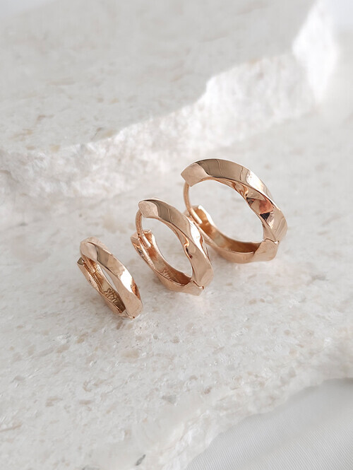 14K 18K 불렛 꼬임링 볼드 귀걸이 (소)