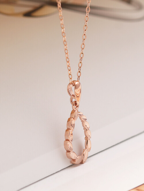 14K 18K 휠링 월계수 나뭇잎 라운드 펜던트(체인별도상품)