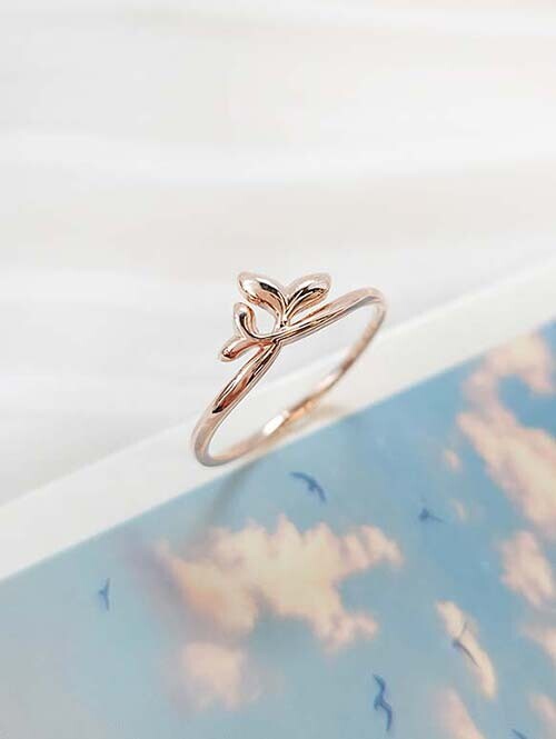 14K 18K 러브허그 돌핀테일 반지