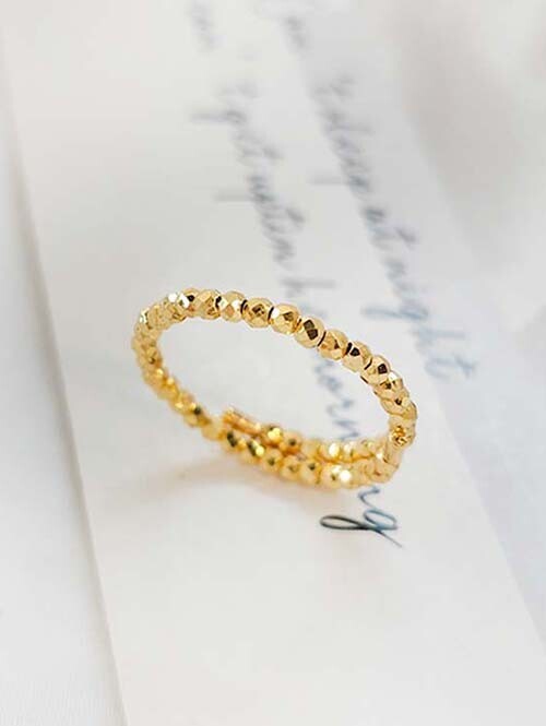 24K 순금 0.8g기준 컷팅볼 뱅글텐션 한줄 순금반지