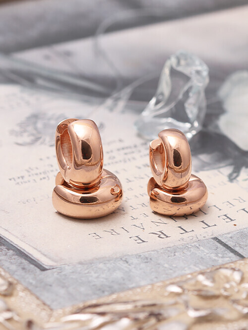 14K 18K 에어볼드 원터치 링귀걸이 (대사이즈)