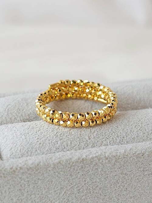 24K 순금 1.4g기준 컷팅볼 뱅글텐션 두줄 순금반지