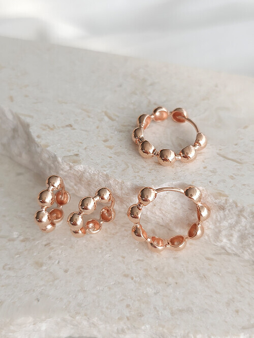 14K 18K 버터볼 에어링 귀걸이 (대 사이즈)