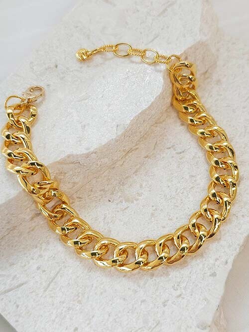 24K 순금 7.5g 베이직 할로우 체인 팔찌